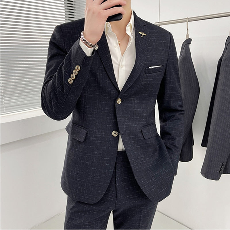 Business Male Tuxedo 3 Pieces Set - Sabreeonline