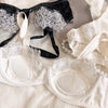 Lace edge sexy pure desire girl bra set soft steel ring gathered anti-sagging thin section small underwear lingerie suit - Sabreeonline