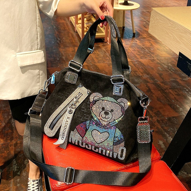 High Capacity Cute Bear Shoulder Bag - Sabreeonline