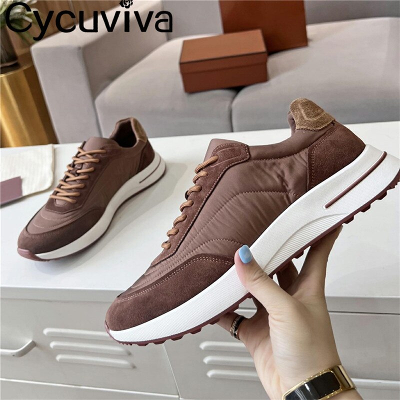 Men Running Shoes Lace Up Flat Tennis Shoes Male Mesh Breathable Patchwork Casual Walk Shoes for Men Comfortable Sneakers Men - Sabreeonline