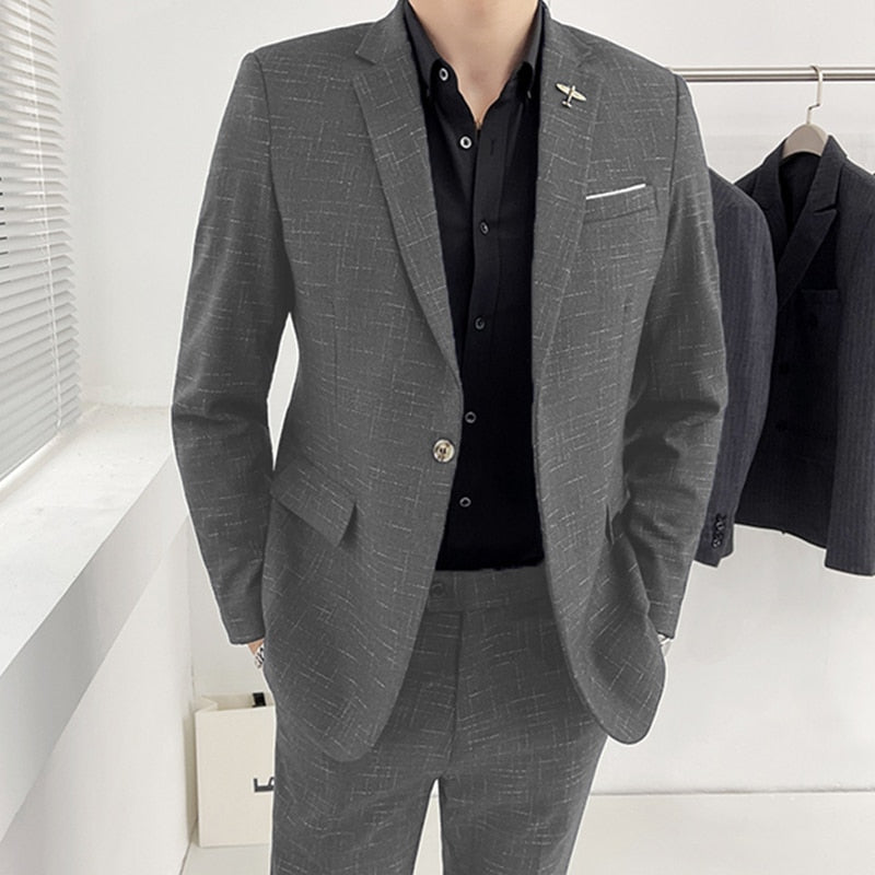 Business Male Tuxedo 3 Pieces Set - Sabreeonline