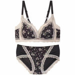 Women&#39;s Bra Briefs Suit Underwear Fashion Push Up Bra Sexy Lace Panties Girls&#39; Non Steel Ring Brassiere Female Sexy Lingerie Set - Sabreeonline
