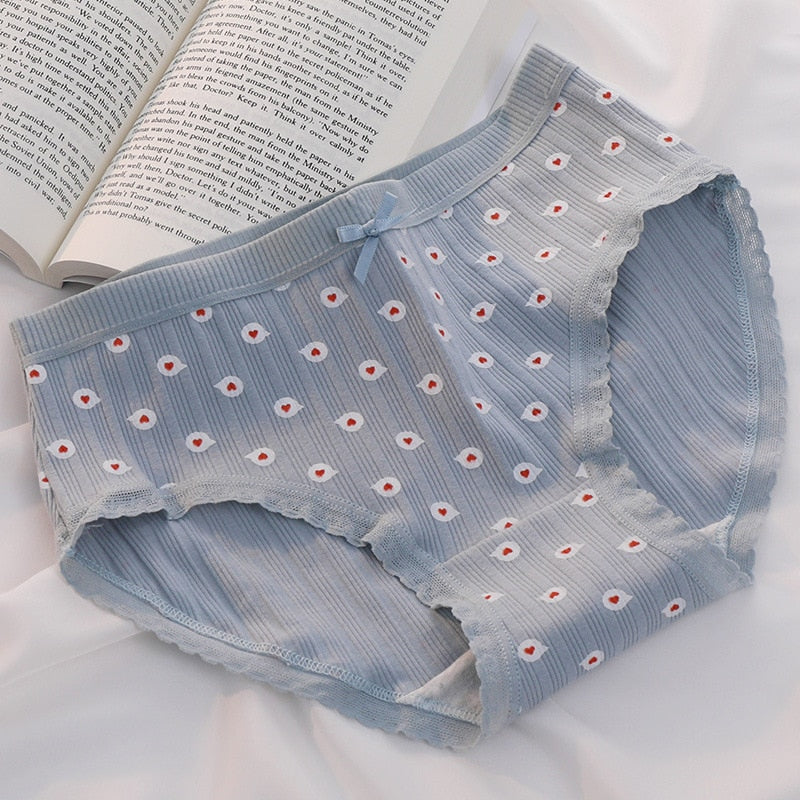 Cotton Women's Underwear Fashion Mid Waist - Sabreeonline