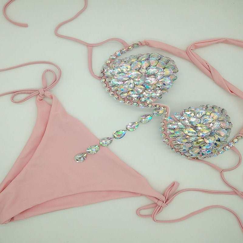Rhinestone Bikini Set