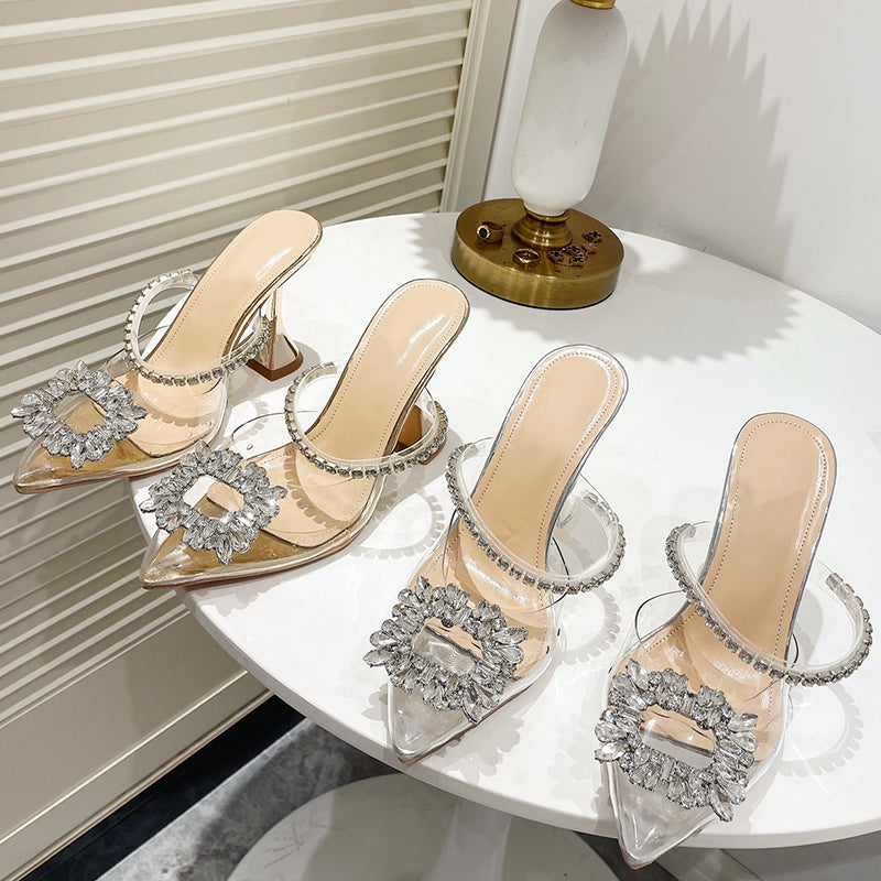 Classics Pointed Toe Sexy Spike Heel Ankle Slip-On - Sabreeonline