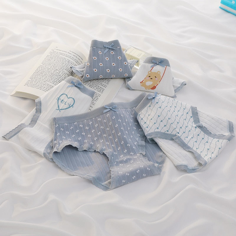 Cotton Women's Underwear Fashion Mid Waist - Sabreeonline