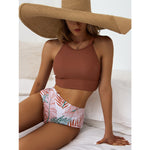 High Waist Bikinis 2023 Mujer Swimwear Women Swimsuit Crop Top Bikini Set Swimming For Bathing Suit Woman Maillot De Bain Femme