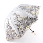 Flower Double Laye Coating Anti UV Umbrella - Sabreeonline