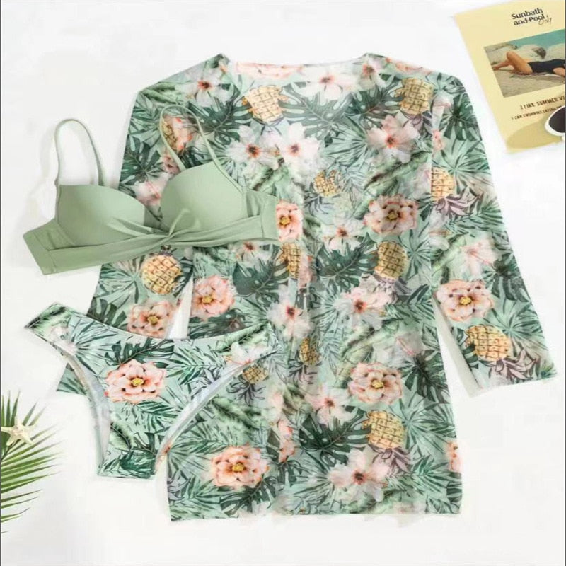 Floral Print Bikinis Set - Sabreeonline