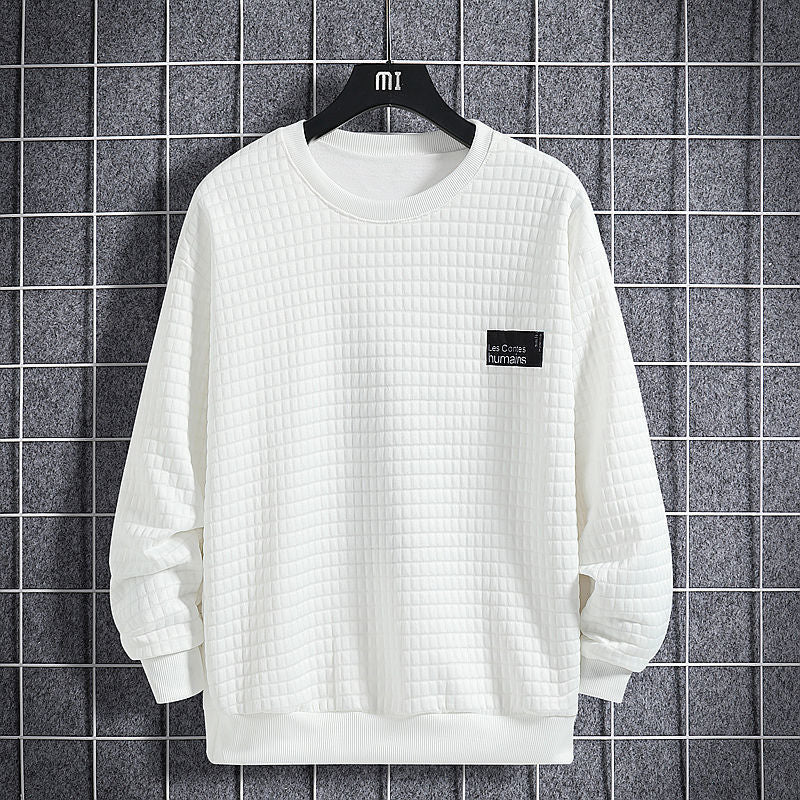 Men Spring Autumn Tracksuit Waffle Breathable Fabric Sweatshirt and Pants Two Piece Set Male Sports Suit Fashion Streetwear - Sabreeonline