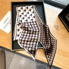 Elegant Print Satin Silk Skinny Scarf - Sabreeonline