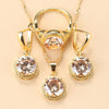 Sweet Princess Round Zircon 3 Piece Set - Sabreeonline