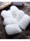 Thick Warm Faux Fox Fur Vest V-Neck - Sabreeonline