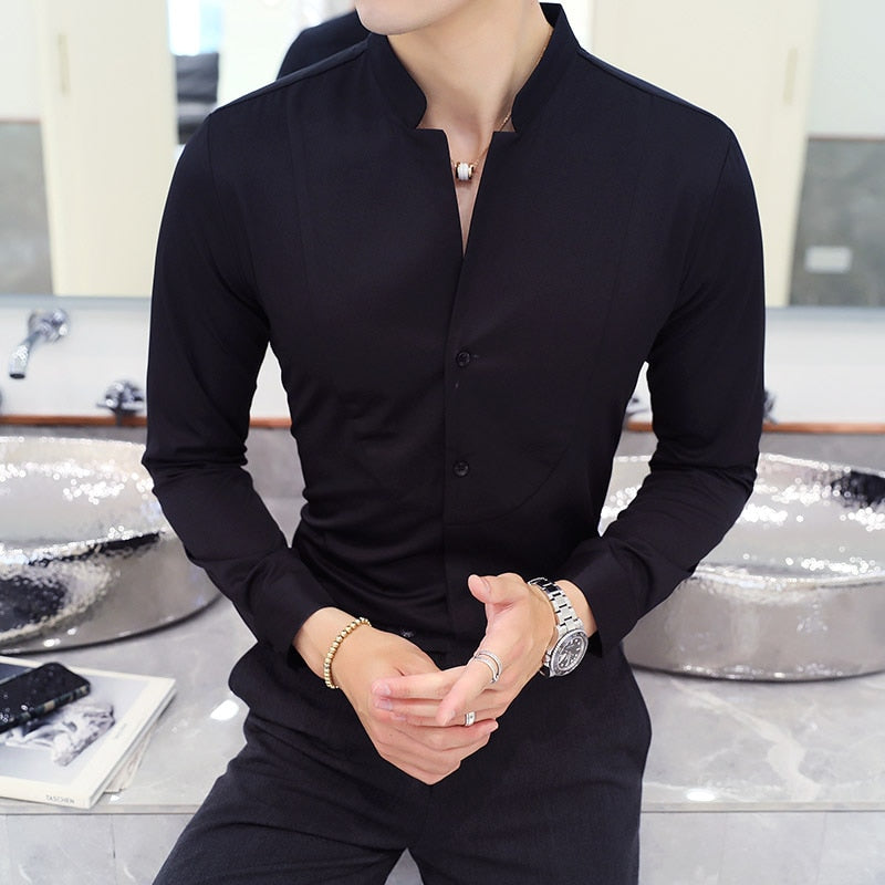 Casual Long Sleeve Men Shirts - Sabreeonline