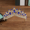 Baroque Crystal Water Drop Bridal Jewelry Sets Rhinestone Tiaras Crown Necklace Earrings for Bride Wedding Dubai Jewelry Set - Sabreeonline