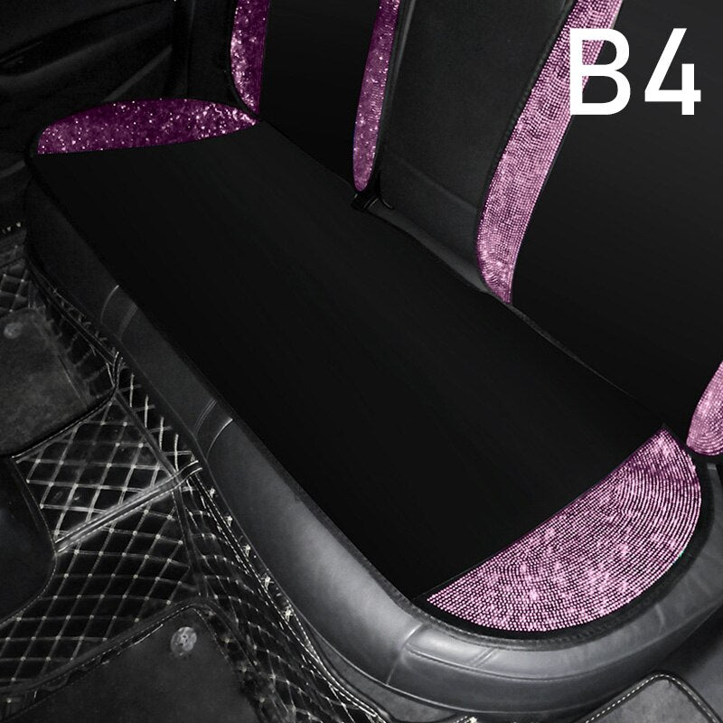 Car Diamond-studded Cushion Pink Ice Silk Breathable - Sabreeonline