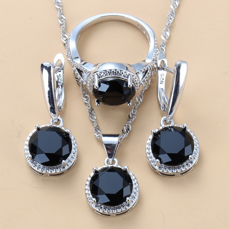 Sweet Princess Round Zircon 3 Piece Set - Sabreeonline