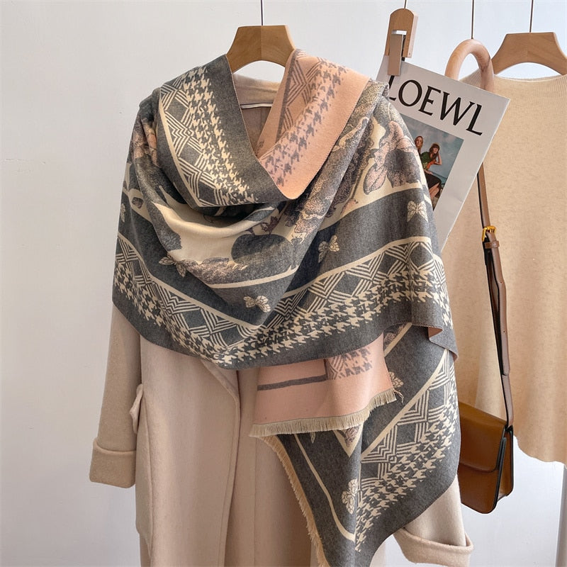 Cashmere Neckerchief Shawl Scarf for Women - Sabreeonline