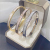 Four-leaf clover Roman alphabet animal micro-inlaid zircon titanium steel bracelet fashion jewelry for woman - Sabreeonline