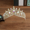 Baroque Crystal Water Drop Bridal Jewelry Sets Rhinestone Tiaras Crown Necklace Earrings for Bride Wedding Dubai Jewelry Set - Sabreeonline