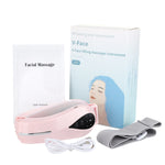 Facial Massager V-Line Chin Lift Belt Machine Face Slimming Vibration Red Light Blue Light LED Face Care Lifting Device - Sabreeonline