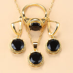Sweet Princess Round Zircon 3 Piece Set - Sabreeonline