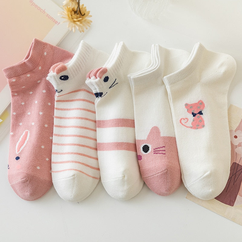 Cat Low Cut Short Socks - Sabreeonline