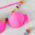 Flowers Strap Bikini Set