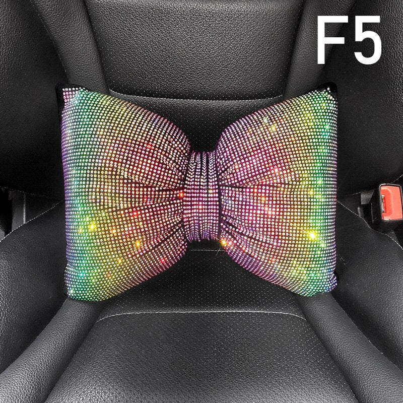 Car Diamond-studded Cushion Pink Ice Silk Breathable - Sabreeonline