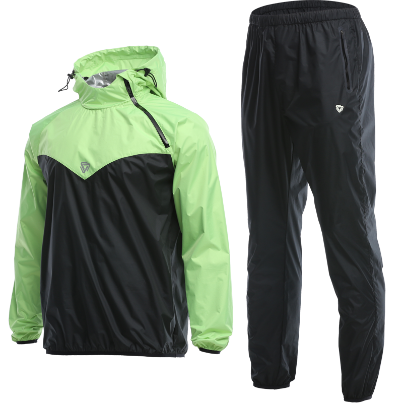 VANSYDICAL Sauna Suit Men Gym Clothing Set Hoodies Pullover Sportswear Running Fitness Weight Loss Sweating Sports Jogging Suit - Sabreeonline