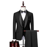 Waistcoat Set Fashion Slim Fit Suits - Sabreeonline