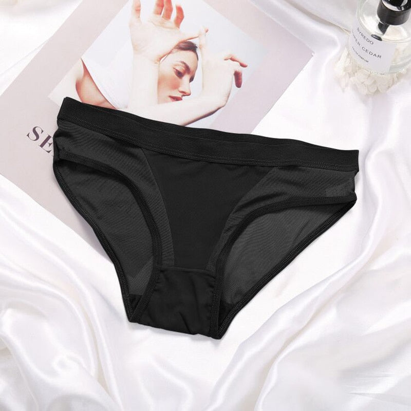 Hot Seamless Women Brief Perspective Underwear Women Panties Low Waist Breathable Female Underpants Girls Intimates Pantys M-2XL - Sabreeonline