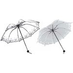 Transparent Fashionable Umbrella Luxurious Black Flow - Sabreeonline