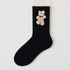 Bear Print Stripe Socks - Sabreeonline