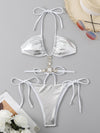 Silver Metallic Bikini Set