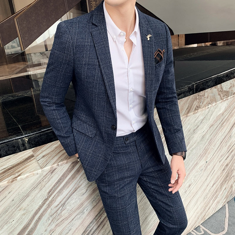 Business Male Tuxedo 3 Pieces Set - Sabreeonline
