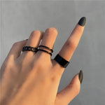 LATS 7pcs Fashion Jewelry Rings Set Round Opening Finger Ring for Girl - Sabreeonline