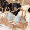 Lace sexy small chest gather lingerie no steel ring upper thin and lower thick underwear set women adjusting bra panty suit - Sabreeonline