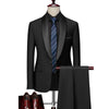 Waistcoat Set Fashion Slim Fit Suits - Sabreeonline