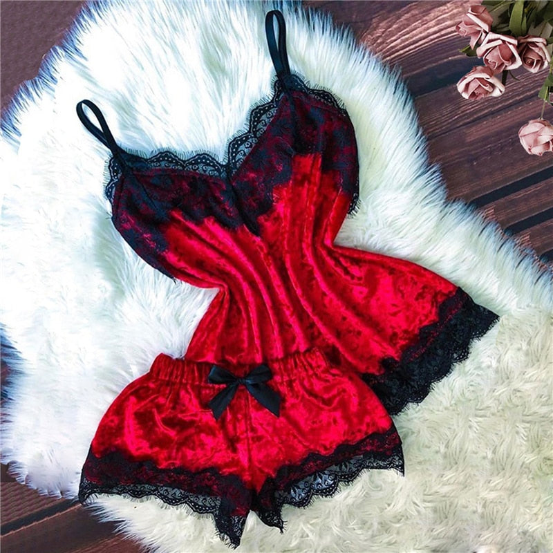Velvet Pajamas Sleepwear - Sabreeonline