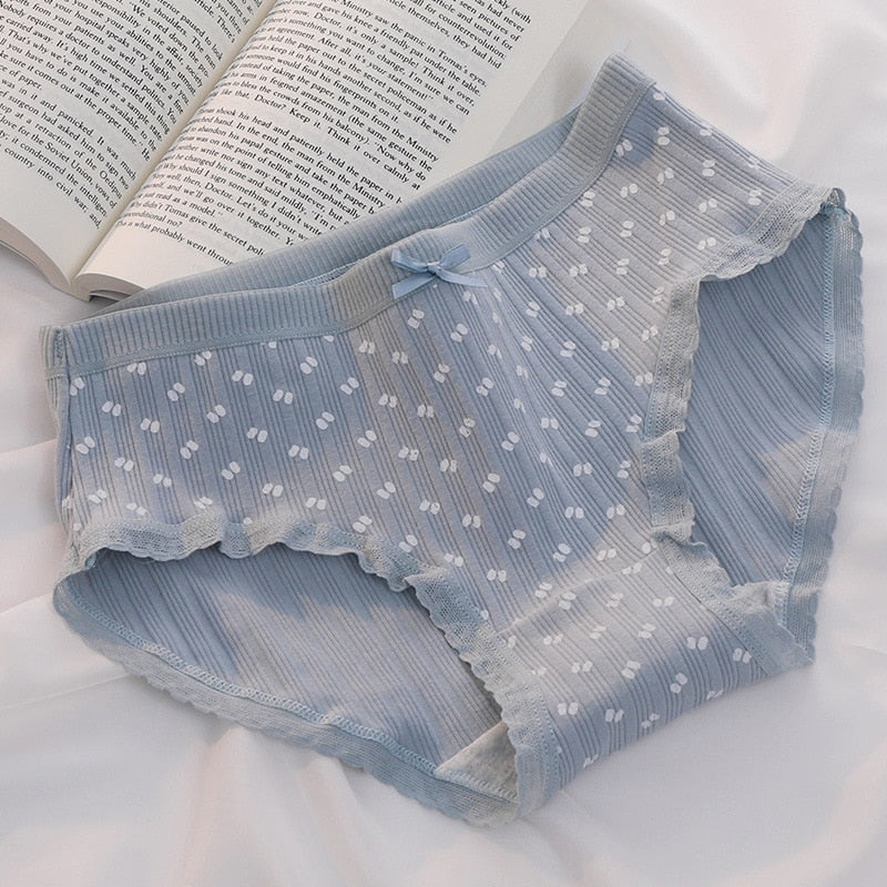 Cotton Women's Underwear Fashion Mid Waist - Sabreeonline