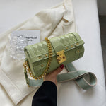 Small Barrel Shaped Leather Handbag - Sabreeonline