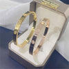 Four-leaf clover Roman alphabet animal micro-inlaid zircon titanium steel bracelet fashion jewelry for woman - Sabreeonline