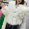 Natural Fox Fur Coat With Tassels Fashion winter Warm fur coat women CoatsReal Fox Fur jackets fur coatThick abrigos Jackets - Sabreeonline