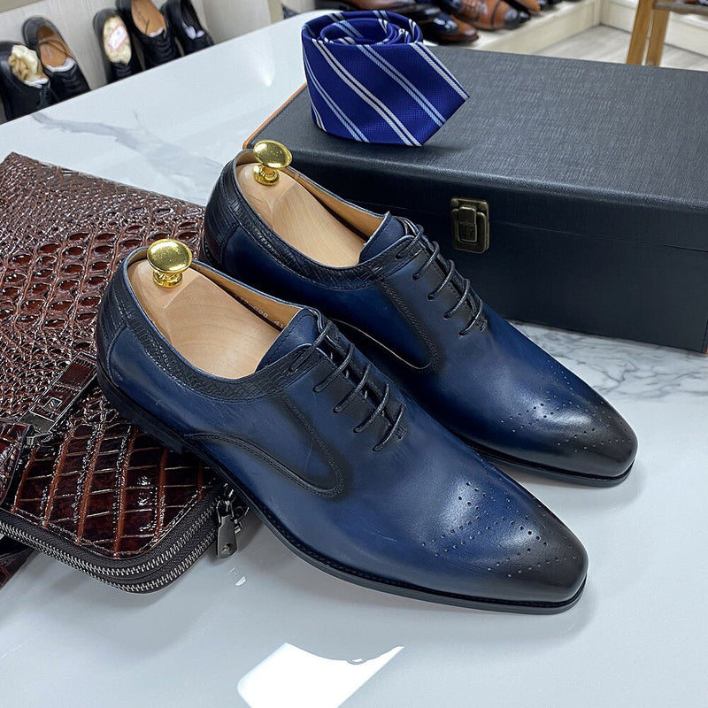 Luxury Lace Up Formal Oxfords Men's Shoes - Sabreeonline