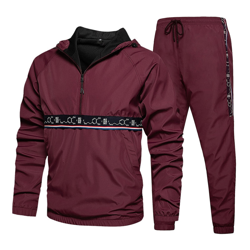 Men&#39;s Tracksuit 2022 Man Two Piece Set Sweatsuit Polyester Overalls Leisure Suit Hooded Sweatshirts And Hip Hop Harlan Pants - Sabreeonline