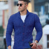 Solid Single-Breasted Cardigan Slim Sweater - Sabreeonline