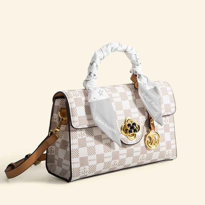 Embossing High-Grade Messenger Girl Purses With Scarf - Sabreeonline