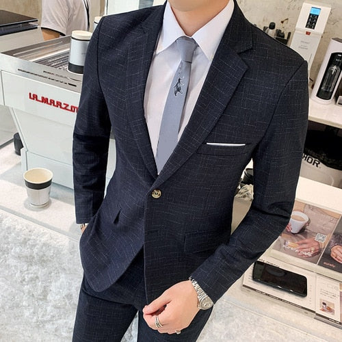 Business Male Tuxedo 3 Pieces Set - Sabreeonline