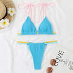 Solid Color Sexy Micro Mini Bikini Set